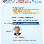 CAHO Webinar Series (17): Coproducing Healthcare Services