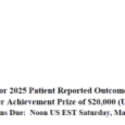 Nominations Solicited for 2025 Patient Reported Outcomes Measures (PROMs)