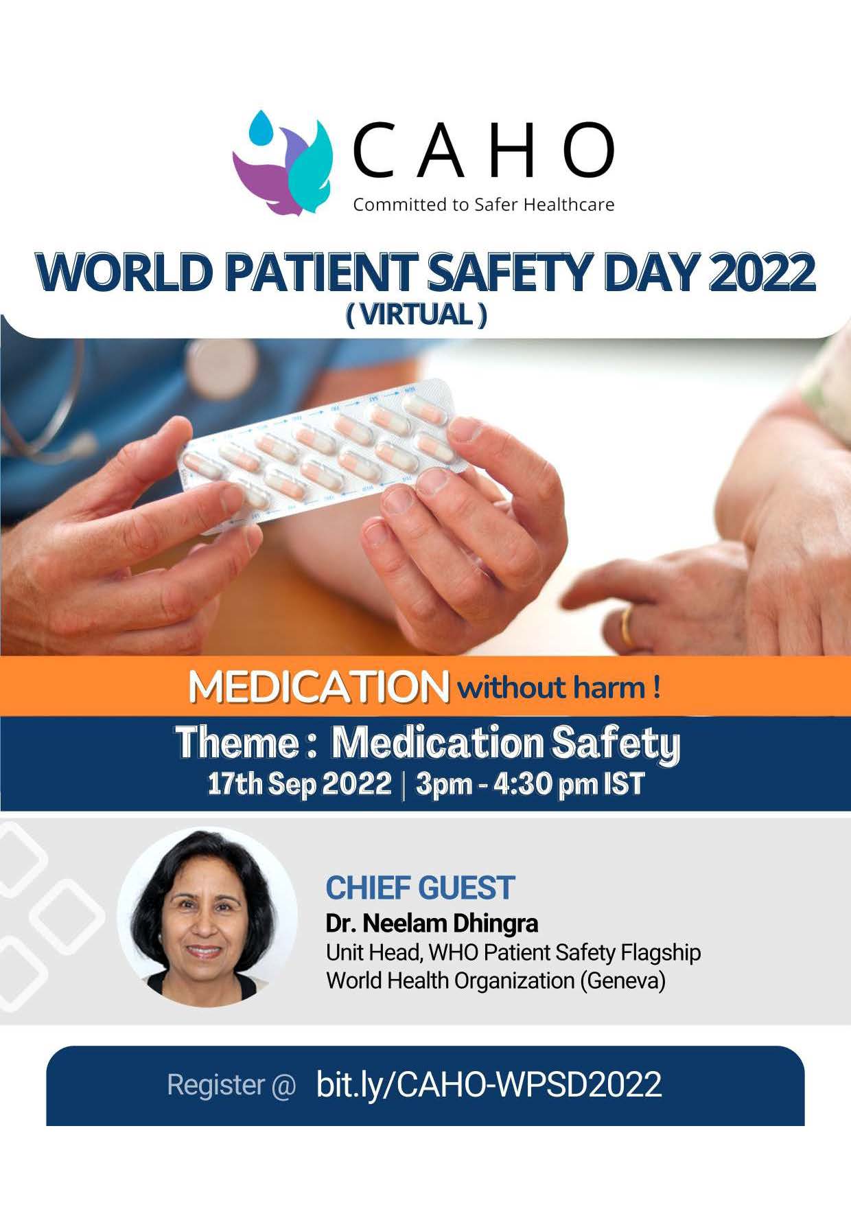 17th September - CAHO Webinar on Medication Safety