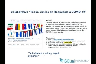 COVID-19: ISQua Comunidad Latinoamericana de Práctica se ejecuta en asociación con el Consorcio Latinoamericano de Calidad y Seguridad en Salud
