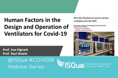 Recorded Webinar: Human Factors in the Design and Operation of Ventilators for COVID-19