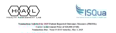 Nominations Solicited for 2025 Patient Reported Outcomes Measures (PROMs)